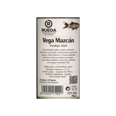Vino Blanco D.O. Rueda Verdejo 100 % Vega Mazcán - Imagen 3