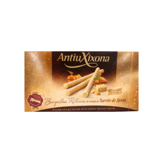 Barquillos rellenos de crema de turrón de jijona