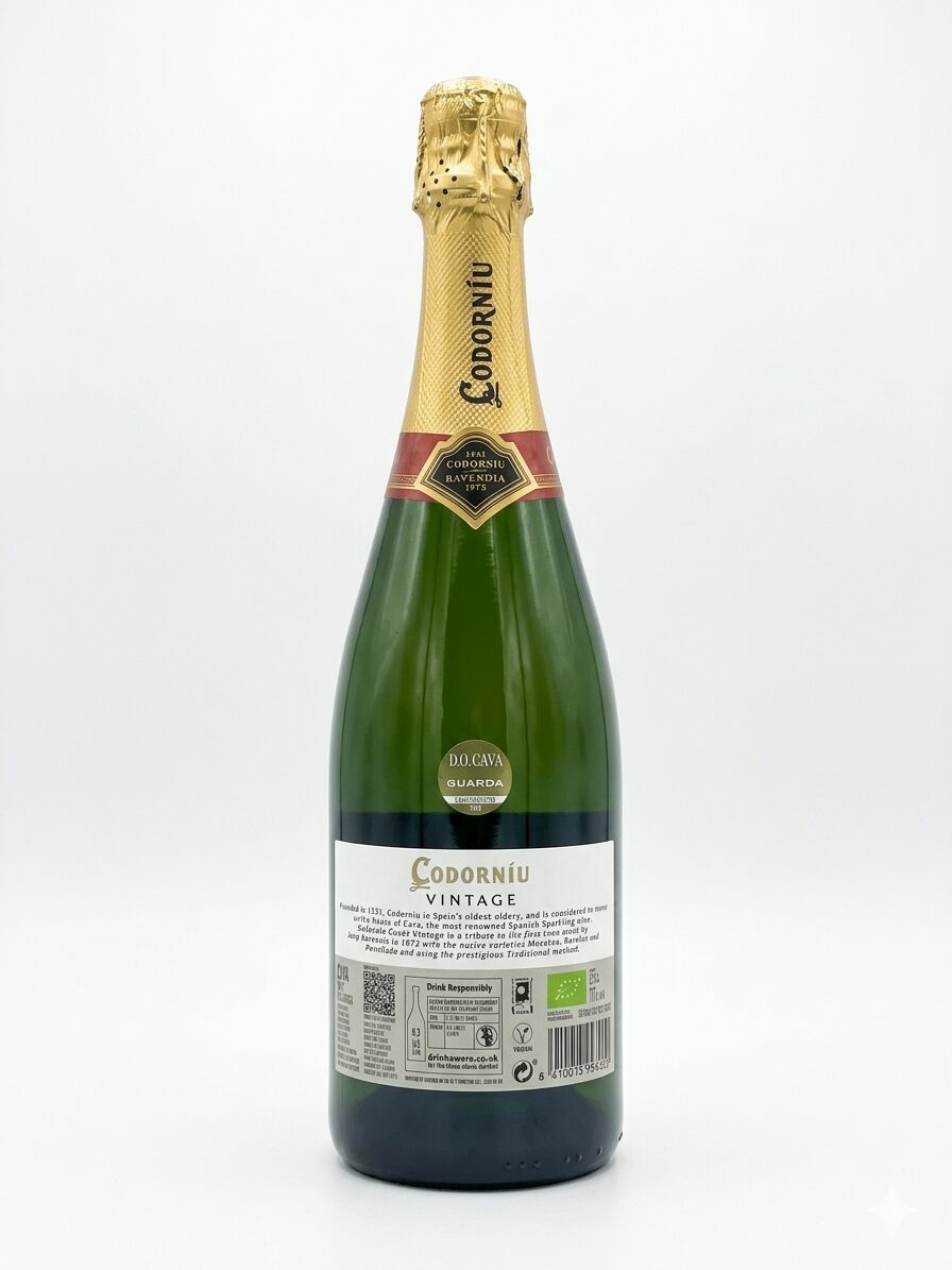 Cava Codorníu Vintage Brut Organic (750 ml / 25.36 oz)